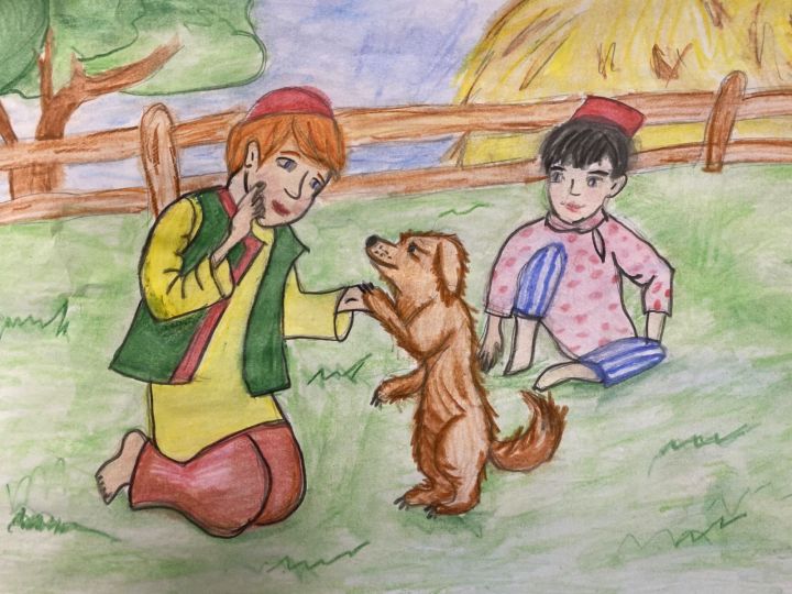 Габдулла Тукайның «Кызыклы шәкерт» шигыренә рәсем