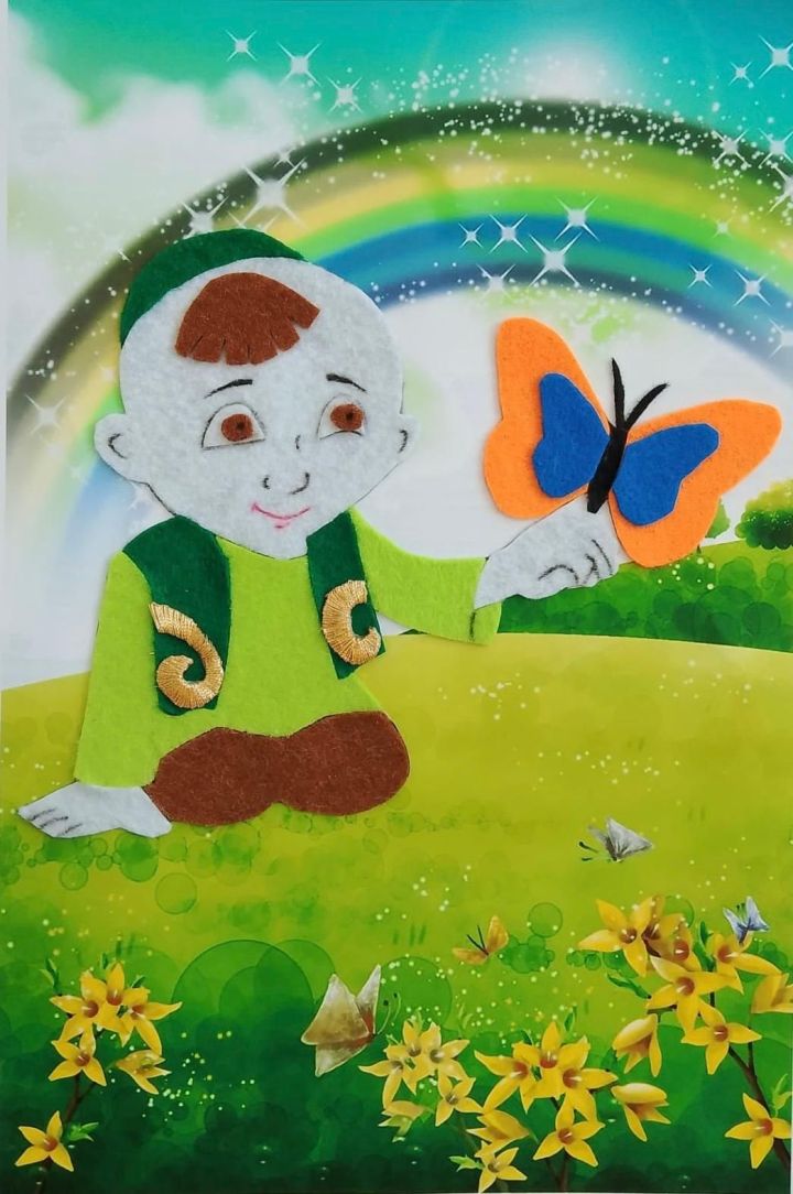 Габдулла Тукайның «Бала белән күбәләк» шигыренә рәсем